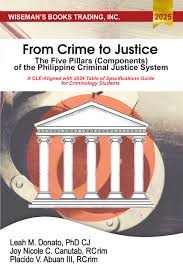 From Crime to Justice The five Pillars (Components) of the Philippine Criminal Justice System: A CLE-Aligned with 2024 Table of Specifications Guide for Criminology Students